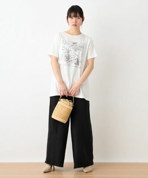 CARA O CRUZ / キャラ・オ・クルス その他パンツ | 後ろウエストゴムワイドパンツ | 詳細14