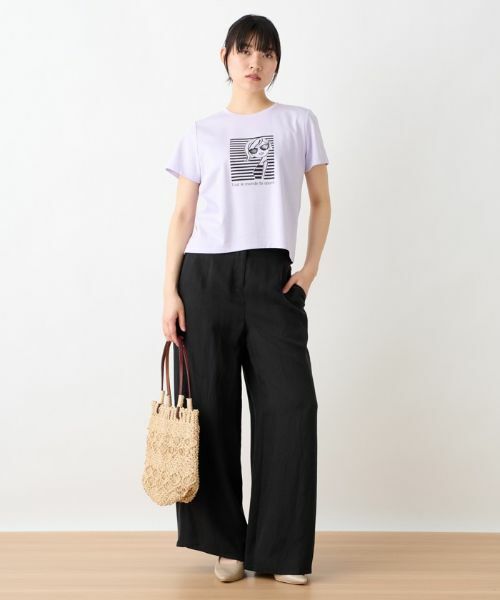 CARA O CRUZ / キャラ・オ・クルス その他パンツ | 後ろウエストゴムワイドパンツ | 詳細16