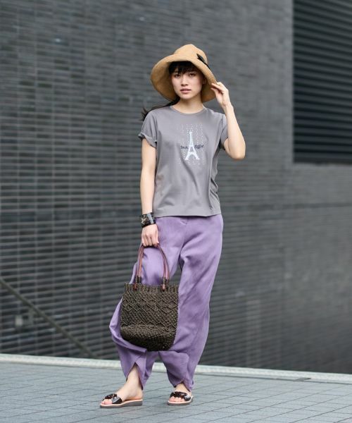 CARA O CRUZ / キャラ・オ・クルス その他パンツ | 後ろウエストゴムワイドパンツ | 詳細2