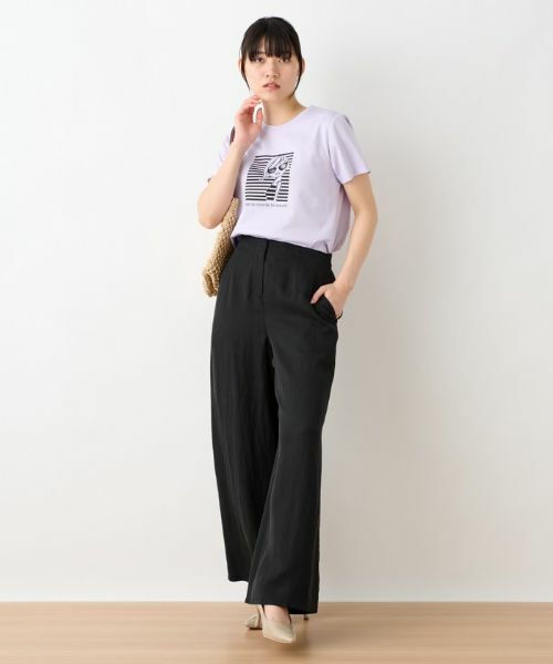 CARA O CRUZ / キャラ・オ・クルス その他パンツ | 後ろウエストゴムワイドパンツ | 詳細22