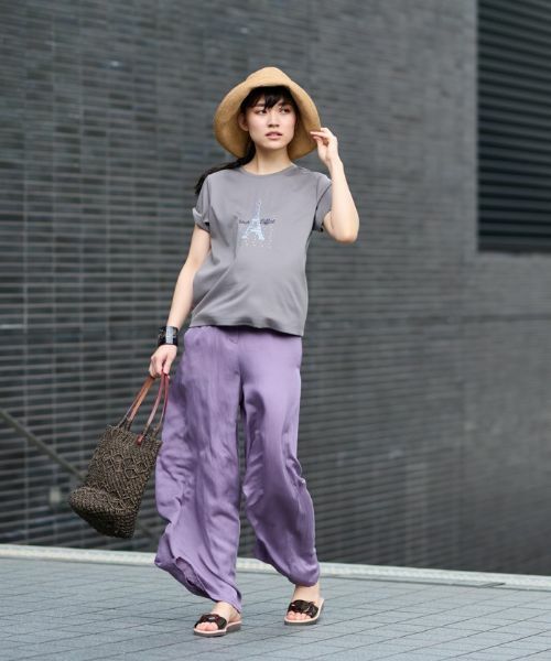 CARA O CRUZ / キャラ・オ・クルス その他パンツ | 後ろウエストゴムワイドパンツ | 詳細3