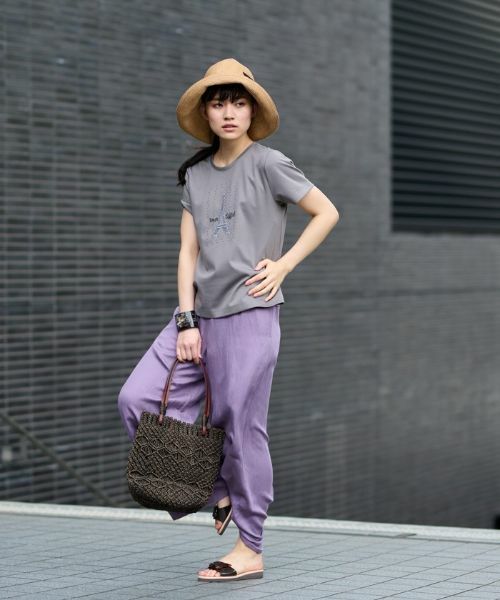 CARA O CRUZ / キャラ・オ・クルス その他パンツ | 後ろウエストゴムワイドパンツ | 詳細5