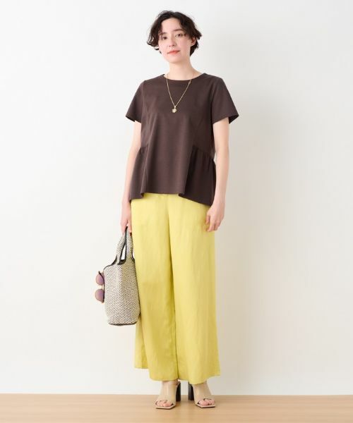 CARA O CRUZ / キャラ・オ・クルス その他パンツ | 後ろウエストゴムワイドパンツ | 詳細6