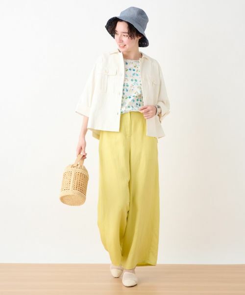 CARA O CRUZ / キャラ・オ・クルス その他パンツ | 後ろウエストゴムワイドパンツ | 詳細9