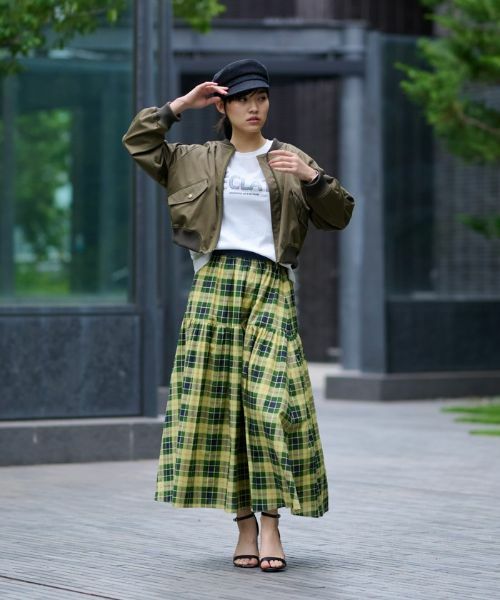 CARA O CRUZ / キャラ・オ・クルス ミニ・ひざ丈スカート | 洗える ウエストゴムのチェックスカート | 詳細3