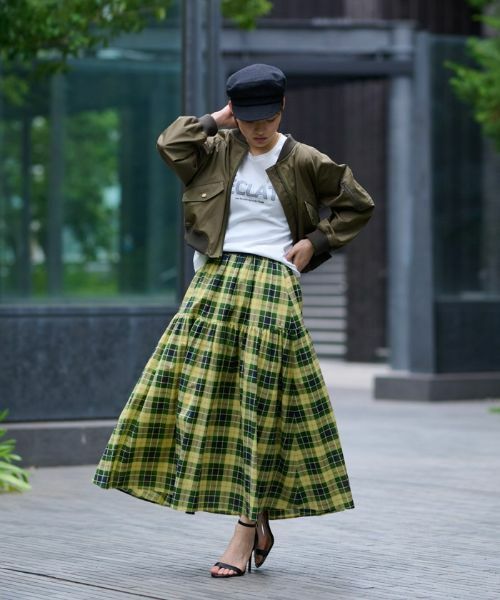 CARA O CRUZ / キャラ・オ・クルス ミニ・ひざ丈スカート | 洗える ウエストゴムのチェックスカート | 詳細5