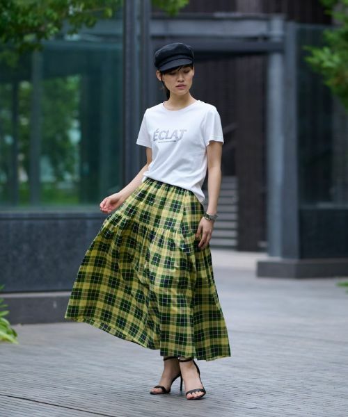 CARA O CRUZ / キャラ・オ・クルス ミニ・ひざ丈スカート | 洗える ウエストゴムのチェックスカート | 詳細6