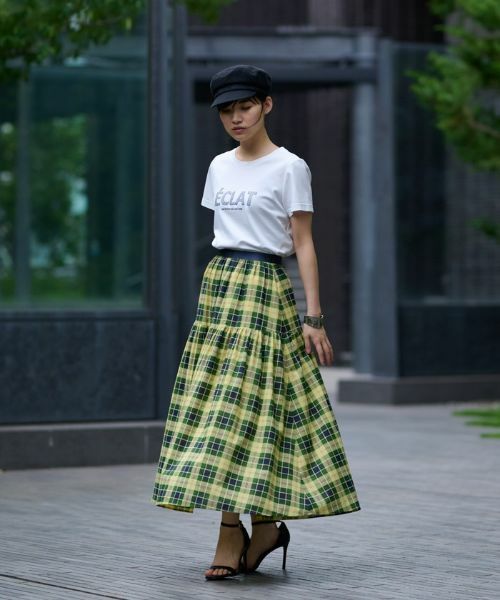 CARA O CRUZ / キャラ・オ・クルス ミニ・ひざ丈スカート | 洗える ウエストゴムのチェックスカート | 詳細7
