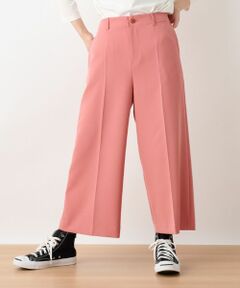 CARA O CRUZ / キャラ・オ・クルス その他パンツ | 洗える 後ろゴムのびのびワイドクロップドパンツ