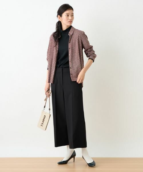 CARA O CRUZ / キャラ・オ・クルス その他パンツ | 洗える 後ろゴムのびのびワイドクロップドパンツ | 詳細10