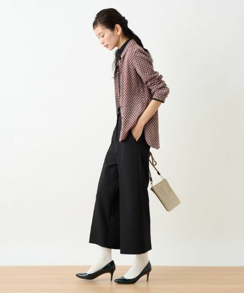 CARA O CRUZ / キャラ・オ・クルス その他パンツ | 洗える 後ろゴムのびのびワイドクロップドパンツ | 詳細11