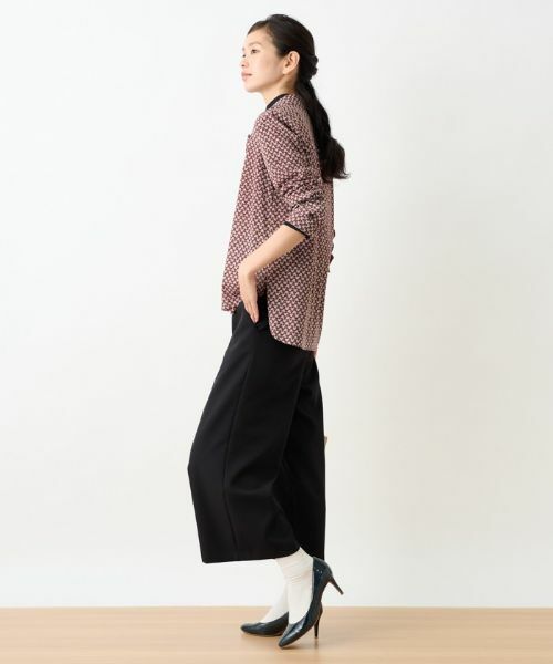 CARA O CRUZ / キャラ・オ・クルス その他パンツ | 洗える 後ろゴムのびのびワイドクロップドパンツ | 詳細12