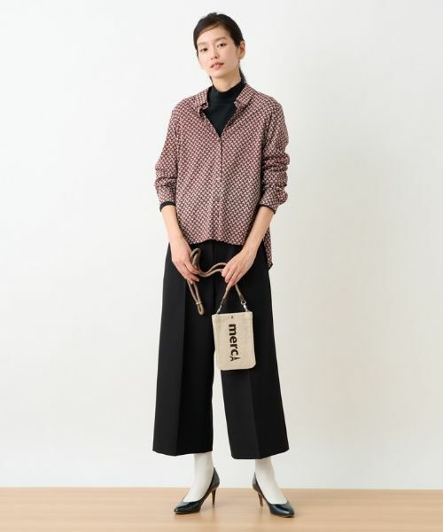 CARA O CRUZ / キャラ・オ・クルス その他パンツ | 洗える 後ろゴムのびのびワイドクロップドパンツ | 詳細14