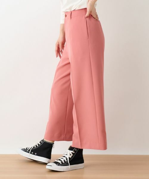 CARA O CRUZ / キャラ・オ・クルス その他パンツ | 洗える 後ろゴムのびのびワイドクロップドパンツ | 詳細15