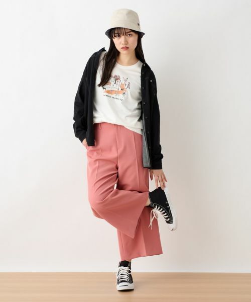 CARA O CRUZ / キャラ・オ・クルス その他パンツ | 洗える 後ろゴムのびのびワイドクロップドパンツ | 詳細17