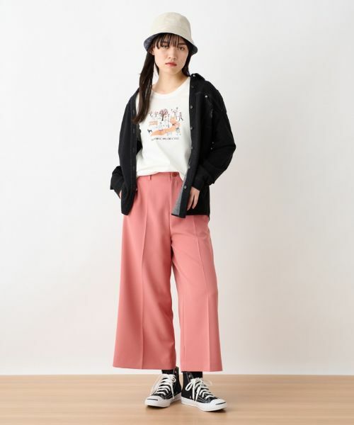 CARA O CRUZ / キャラ・オ・クルス その他パンツ | 洗える 後ろゴムのびのびワイドクロップドパンツ | 詳細20