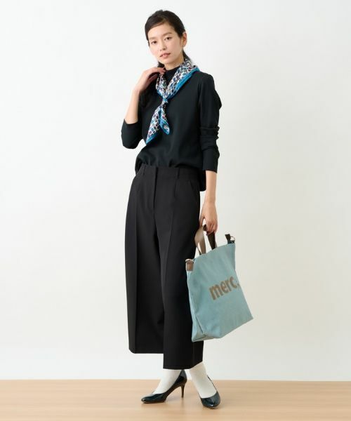 CARA O CRUZ / キャラ・オ・クルス その他パンツ | 洗える 後ろゴムのびのびワイドクロップドパンツ | 詳細6