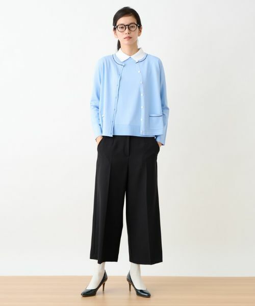 CARA O CRUZ / キャラ・オ・クルス その他パンツ | 洗える 後ろゴムのびのびワイドクロップドパンツ | 詳細7