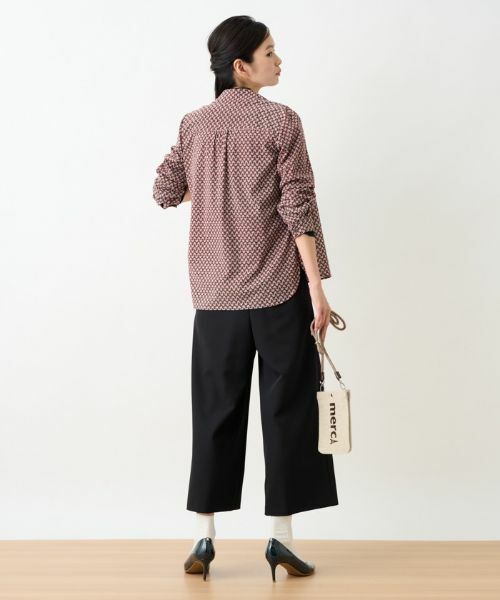 CARA O CRUZ / キャラ・オ・クルス その他パンツ | 洗える 後ろゴムのびのびワイドクロップドパンツ | 詳細9