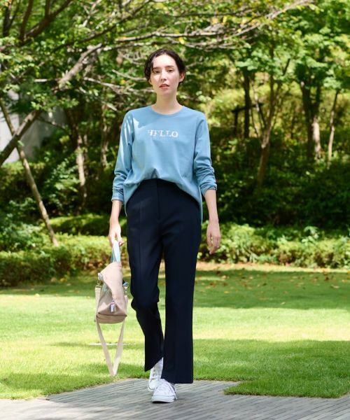 CARA O CRUZ / キャラ・オ・クルス その他パンツ | 【きれいめ】洗える ウエスト伸縮のびのびセンタープレスパンツ | 詳細11