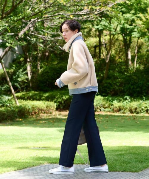 CARA O CRUZ / キャラ・オ・クルス その他パンツ | 【きれいめ】洗える ウエスト伸縮のびのびセンタープレスパンツ | 詳細2