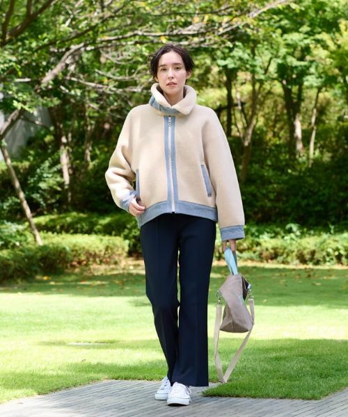 CARA O CRUZ / キャラ・オ・クルス その他パンツ | 【きれいめ】洗える ウエスト伸縮のびのびセンタープレスパンツ | 詳細3