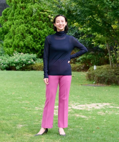 CARA O CRUZ / キャラ・オ・クルス その他パンツ | 【きれいめ】洗える ウエスト伸縮のびのびセンタープレスパンツ | 詳細30