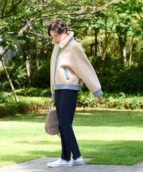 CARA O CRUZ / キャラ・オ・クルス その他パンツ | 【きれいめ】洗える ウエスト伸縮のびのびセンタープレスパンツ | 詳細5