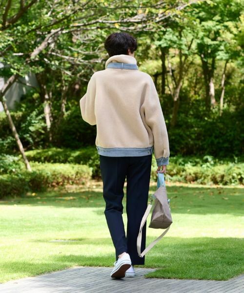 CARA O CRUZ / キャラ・オ・クルス その他パンツ | 【きれいめ】洗える ウエスト伸縮のびのびセンタープレスパンツ | 詳細6