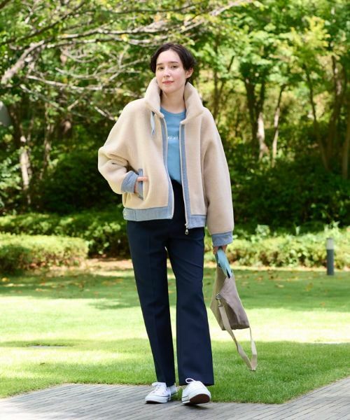 CARA O CRUZ / キャラ・オ・クルス その他パンツ | 【きれいめ】洗える ウエスト伸縮のびのびセンタープレスパンツ | 詳細7