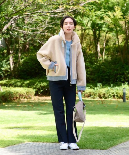 CARA O CRUZ / キャラ・オ・クルス その他パンツ | 【きれいめ】洗える ウエスト伸縮のびのびセンタープレスパンツ | 詳細8