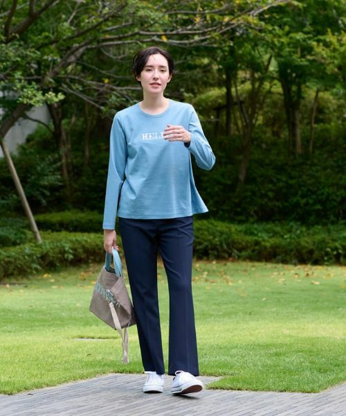 CARA O CRUZ / キャラ・オ・クルス その他パンツ | 【きれいめ】洗える ウエスト伸縮のびのびセンタープレスパンツ | 詳細9