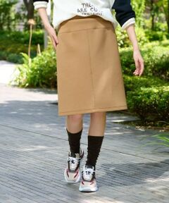 CARA O CRUZ / キャラ・オ・クルス ミニ・ひざ丈スカート | 洗える ウエスト伸縮ダンボールニットのタイトスカート