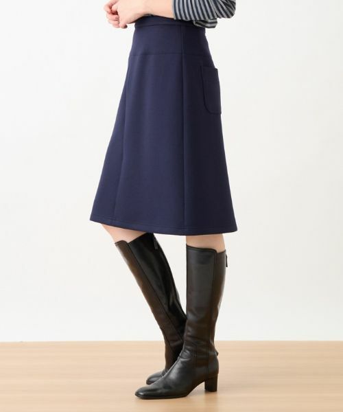 CARA O CRUZ / キャラ・オ・クルス ミニ・ひざ丈スカート | 洗える ウエスト伸縮ダンボールニットのタイトスカート | 詳細11