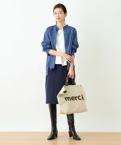 CARA O CRUZ / キャラ・オ・クルス ミニ・ひざ丈スカート | 洗える ウエスト伸縮ダンボールニットのタイトスカート | 詳細17