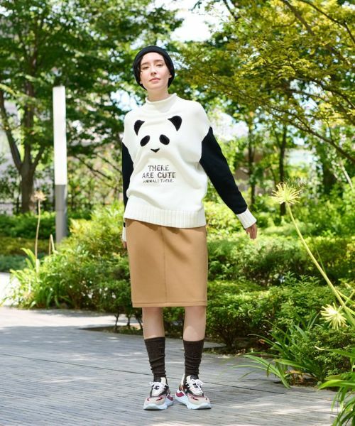 CARA O CRUZ / キャラ・オ・クルス ミニ・ひざ丈スカート | 洗える ウエスト伸縮ダンボールニットのタイトスカート | 詳細2