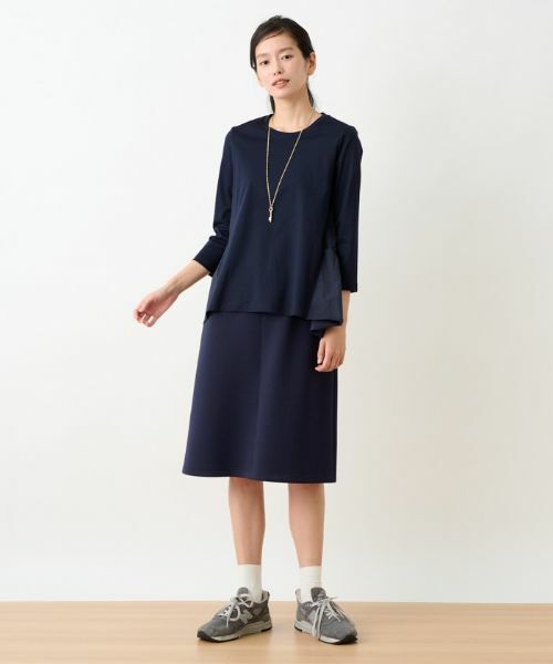 CARA O CRUZ / キャラ・オ・クルス ミニ・ひざ丈スカート | 洗える ウエスト伸縮ダンボールニットのタイトスカート | 詳細21