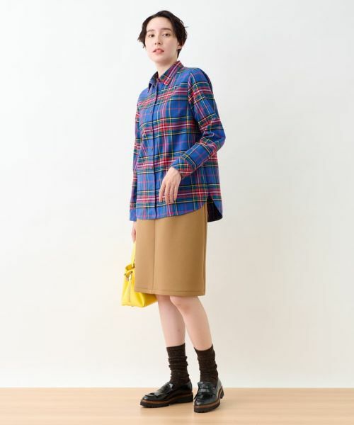 CARA O CRUZ / キャラ・オ・クルス ミニ・ひざ丈スカート | 洗える ウエスト伸縮ダンボールニットのタイトスカート | 詳細23