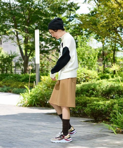 CARA O CRUZ / キャラ・オ・クルス ミニ・ひざ丈スカート | 洗える ウエスト伸縮ダンボールニットのタイトスカート | 詳細4