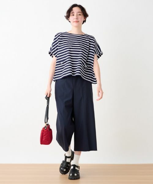 CARA O CRUZ / キャラ・オ・クルス カットソー | 洗える ボクシーのボーダーTシャツ | 詳細1