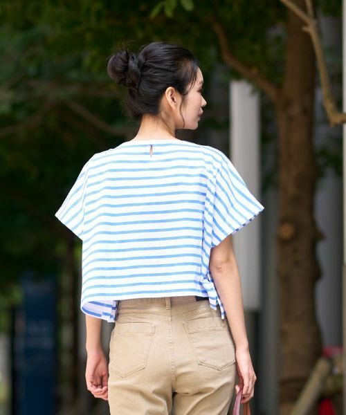 CARA O CRUZ / キャラ・オ・クルス カットソー | 洗える ボクシーのボーダーTシャツ | 詳細10