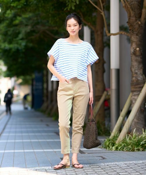 CARA O CRUZ / キャラ・オ・クルス カットソー | 洗える ボクシーのボーダーTシャツ | 詳細13