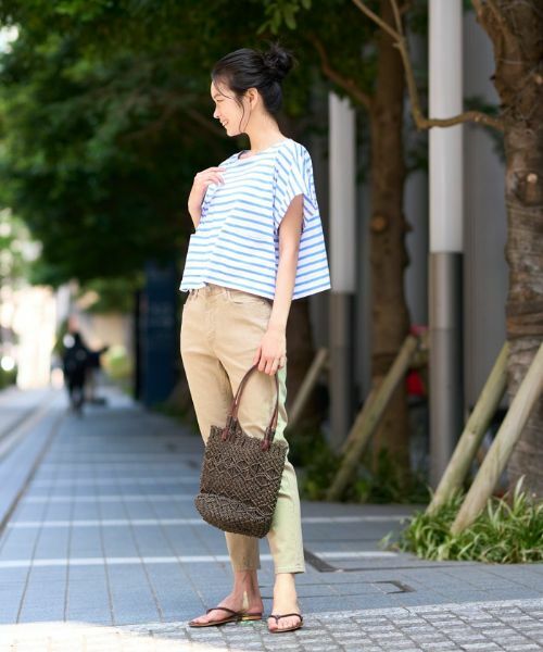 CARA O CRUZ / キャラ・オ・クルス カットソー | 洗える ボクシーのボーダーTシャツ | 詳細15