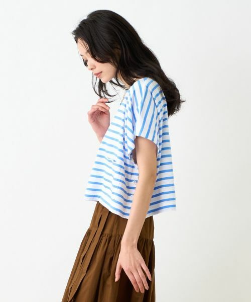 CARA O CRUZ / キャラ・オ・クルス カットソー | 洗える ボクシーのボーダーTシャツ | 詳細19