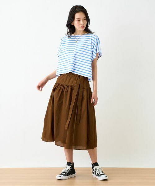 CARA O CRUZ / キャラ・オ・クルス カットソー | 洗える ボクシーのボーダーTシャツ | 詳細21