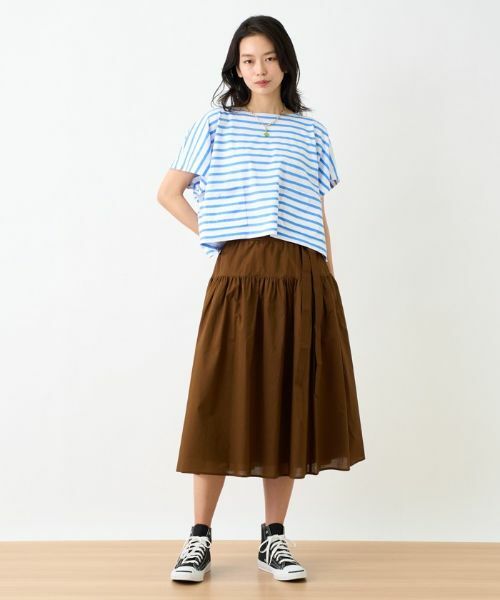 CARA O CRUZ / キャラ・オ・クルス カットソー | 洗える ボクシーのボーダーTシャツ | 詳細22