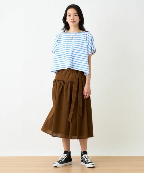 CARA O CRUZ / キャラ・オ・クルス カットソー | 洗える ボクシーのボーダーTシャツ | 詳細23