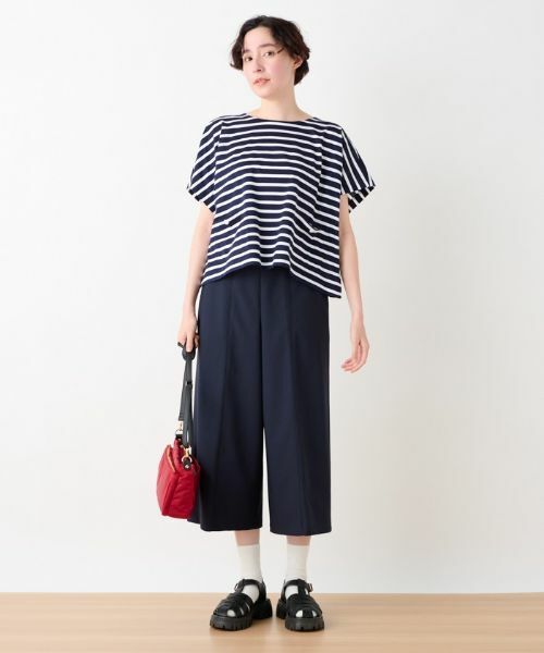 CARA O CRUZ / キャラ・オ・クルス カットソー | 洗える ボクシーのボーダーTシャツ | 詳細3