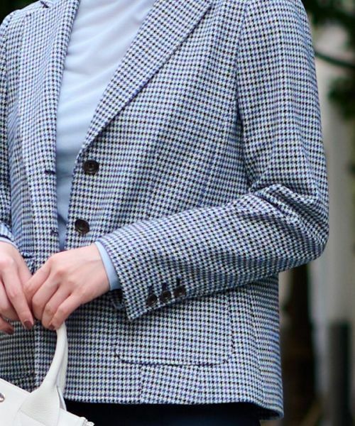 CARA O CRUZ / キャラ・オ・クルス テーラードジャケット | 【大人の定番】のびのびジャージのチェックのテーラードジャケット【MANTECO】 | 詳細15