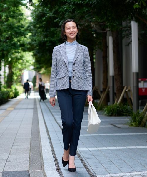 CARA O CRUZ / キャラ・オ・クルス テーラードジャケット | 【大人の定番】のびのびジャージのチェックのテーラードジャケット【MANTECO】 | 詳細3